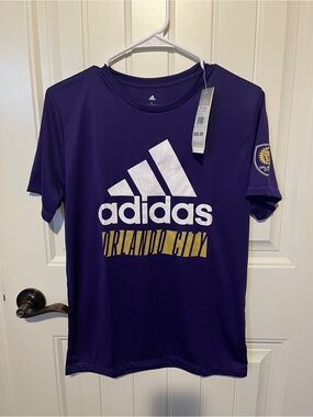 adidas Purple Orlando City Graphic Logo Tee